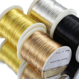 Flyshadow 1Roll No Fade Copper Beading Wire Shapable Tarnish-Resistant Wire for DIY Bracelet Earrings Jewelry Making Craft