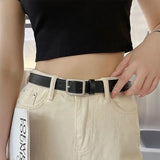 Flyshadow new belt women's denim suit pants fashion wild retro simple Korean belt cool ins students