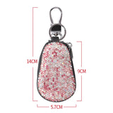 Flyshadow Universal Diamond Car Key Holder Storage Case Luxury Crystal Keychains Key Cover Bag Wallet for BMW Lada Benz Keychain