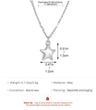 Flyshadow Y2K Metal Star Pendant Necklace for Women Luxury Sweet Cool Girl Punk Heart Clavicle Chain 2024 New Fashion Jewelry Party Gift