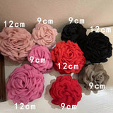 Flyshadow 1PC Fabric Rose Flower Hair Claw Clips For Women Girls Hair Clip Barrette Plastic Hair Clamps Headwear Hair Accessories