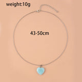 Flyshadow New Simple Luminous Necklace Glowing Night Round Star Heart Pendant Glow In The Dark Necklace for Men Women Hallowen Gifts