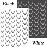 Flyshadow 1pcs Gradient French Line Nail Art Stickers Black/White Self-Adhesive Slider Design Stencil Manicure Guides For DIY Nail Decor