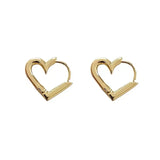 Flyshadow Retro and Minimalist Heart-shaped Earrings for Women with Korean Temperament Internet Celebrity Earrings New Trendy Earrings