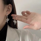 Flyshadow Cool Star Drop Earrings Hot Girl Harajuku Creative Planet Pearl Crystal Stars Earings Korean Fashion for Women Punk Jewelry