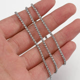 Flyshadow 1Meter Stainless Steel Knit Chain 2.5/4/6/7/8mm Necklace Bracelet Twist Snake Chain for Jewelry Making Handmade DIY Supplies