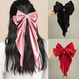 Flyshadow Winter Velvet Large Bow Hairpins Barrettes For Women Girls Wedding Korean Hair Clip Hairgrip Fashion Black Red Hair Accessories