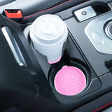 Flyshadow 2PCS Car Cup Coaster, Waterproof Non-Slip Sift-Proof Spill Saucer Car Interior Accessories