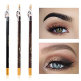 Flyshadow 1PC Microblading Wooden Eyebrow Pen Waterproof Long Lasting Makeup Eye Brow Pencil Positioning Black Dark Brown Eyebrow Cosmetic