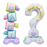 Flyshadow 1Pcs Gender Revealing Party Theme Activity Letters and Question Mark Balloons Decorate Family Atmosphere Background Layout