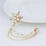 Flyshadow Girl Jewelry Fashion Pearl Ice Flower Tassel Brooch Korean Version Corsage Women's Accessories Clothing Creative Gifts