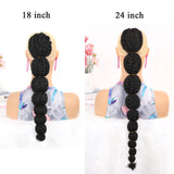 Flyshadow Synthetic Ponytail Hair Extension for Black Women Lantern Bubble Drawstring False Pigtail Afro Puff Kinky Horse Tail Hairpiece