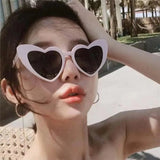 Flyshadow Fashion Uv400 Protection Sunglasses Non-Polarized Fashion Women Love Heart Sun Glasses Clear Lens Cycing Glasses