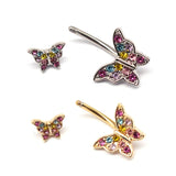 Flyshadow 1PC Trendy Butterfly Pendant Belly Button Rings Sexy Body Piercing Bars Piercings Navel Piercing Gothic Jewelry Wedding Jewelry