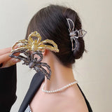 Flyshadow Summer Fashion Metal Style Unique Design Spider Hair Clip for Women in South Korea High-end Feel Grab Clip Large Shark Clip Gift