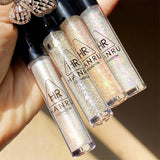 Flyshadow Pearlescent Fine Shimmering Eye Shadow Liquid Waterproof Eye Makeup Brightening Liquid Pearlized Eyeshadow Glitter