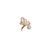 Flyshadow Elegant Butterfly Imitation Pearl Index Finger Ring for Women's Fashion Accessories Personalized Open Ring Sweet and Fresh Ring