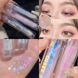 Flyshadow Glitter Highlighter Liquid Eye Shadow Eyeliner Durable Waterproof Pearl Shiny Shake Liquid High Gloss Brighten Silkworm Makeup