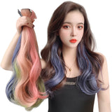 Flyshadow 1pc Colorful Hair Extension Pony Tail Hairpiece Synthetic Ponytail Extension Hair for Women Hair Claws Clip on Ponytail Headwear