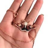 Flyshadow European and American Style Jewelry Copper Plated Real Gold Drop Oil Colored Zircon Butterfly Pendant Personalized Necklace