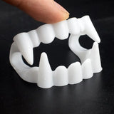 Flyshadow 1/10Pcs Halloween Vampire Denture Luminous Fake Teeth Dress Up Props Horror Zombie Teeth Grim Reaper Braces Glow Party Supplies