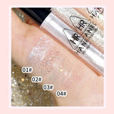 Flyshadow Pearlescent Fine Shimmering Eye Shadow Liquid Waterproof Eye Makeup Brightening Liquid Pearlized Eyeshadow Glitter