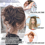 Flyshadow Messy Bun Hair Piece Claw Clip Tousled Updo Hair Buns Hairpiece Extensions Curly Faux Bun Hair Pieces for Women