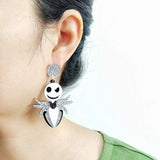 Flyshadow Halloween Parody Christmas Drop Earrings for Women Jewelry Trendy Acrylic Accessories