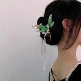 Flyshadow Temperament Dragonfly Clip Hair Claw Female New High-end Shark Clip Large Tassel Ponytail Claw Clip WOMAN HAIR CLIP ACCESSORI