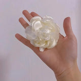 Flyshadow Retro New Hand Shake Flower Creative Prop Ring Flower Creative Essential Dance Prop White Rose Hair Rope Water Powder Camellia