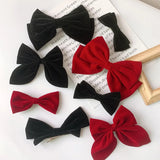 Flyshadow Oversized Bow Hair Accessories Fashion Y2k Satin Ribbon Hairpins Clips Big Bow Hairpins Women Girls Satin Ladies Hairpins Cute