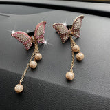 Flyshadow Butterfly Car Air Vent Clip Air Freshener Car Decor Air Outlet Bling Diamond Butterfly Car Accessories Interior For Woman