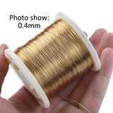 Flyshadow 1Roll No Fade Copper Beading Wire Shapable Tarnish-Resistant Wire for DIY Bracelet Earrings Jewelry Making Craft