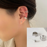 Flyshadow Gold Color Cute Clip Earrings Female Buckle Ear Cuff No Piercings Fake Cartilage Ear for Women Fashion Party Jewelry