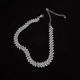 Flyshadow Sexy Shiny Full Crystal Choker Necklace South Korea Popular Zircon Jewelry Necklace Punk Hip Hop Rhinestone Neck Accessories