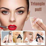 Flyshadow 2Pcs Triangle Powder Puff Face Makeup Sponge Soft Velvet Cosmetic Puff Blender Beauty Foundation Sponge Make Up Accessories