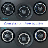 Flyshadow Car Ignition Key Ring Diamond Rhinestone Stickers for Auto Motorcycle Styling Bling Decoration Key Circle Button Car Accessories