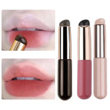 Flyshadow Silicone Lip Brush With Cover Cap Concealer Brush Like Fingertips Q Soft Lipstick Makeup Brushes Round Head No Broken