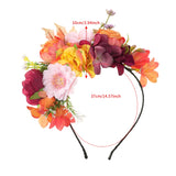 Flyshadow Simulated Flower Headband Pink Fashion Wedding Hair Wreath Hair Hoops Hair Band Women Summer New Hair Accessories