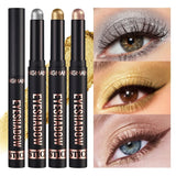 Flyshadow 1PC Waterproof Pearlescent Eyeshadow Pencil Stick 8 Colors Lasting Glitter Shimmer Eye Shadow Highlighter Pen Eyes Makeup Tools