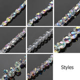 Flyshadow 60-95pcs Wholesale Crystal Beads Transparent AB Color Star Butterfly Square Heart Faceted Glass Beads for Jewelry Making DIY