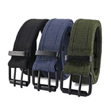 Flyshadow New Men's Double Row Needle Buckle Woven Belt Women's Belt Leisure Sports Outdoor Work Belt with Cargo Pants Jeans Belt