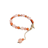 Flyshadow Sweet Strawberry Crystal Bracelet Elegant and Exquisite Women's Hand Strap with Boutique Design and Hanging Beads Jewelry