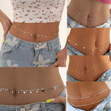 Flyshadow Punk Star Sequins Charm Sexy Body Waist Chains Women Creative Multi Layer Belly Belt Chain Summer Bikini Beach Jewelry