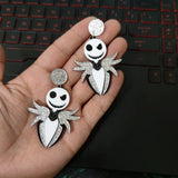 Flyshadow Halloween Parody Christmas Drop Earrings for Women Jewelry Trendy Acrylic Accessories