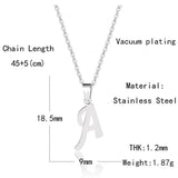 Flyshadow Simple Silver Color 26 Letter Pendant Necklace Unisex A-Z Initials Chokers Fashion Clavicle Chain Jewelry Gift