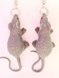 Flyshadow Rat earrings  Rodent earrings   realistic earrings   Halloween horror   scares friends