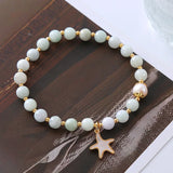 Flyshadow Trendy Pearl Bracelet with Elegant Jade Beads Ins Fine Jewelry Perfect Gifts for Fashionistas and Best Friends Free Shipping