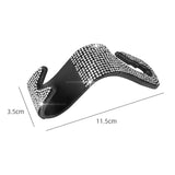 Flyshadow New Arrivals Bling Bling Rhinestone Car Seat Back Hook Auto Back Headrest Mount Storage Holder Car Interior Accessories 1/2Pcs