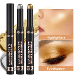 Flyshadow 1PC Waterproof Pearlescent Eyeshadow Pencil Stick 8 Colors Lasting Glitter Shimmer Eye Shadow Highlighter Pen Eyes Makeup Tools